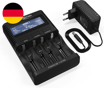 ANSMANN Akku Ladegerät Für 1-4 Nimh Akkus AAA AA C D & Li-Ion 10340 Bis 26650 3,