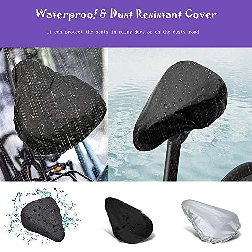 Funda de cojín de asiento de bicicleta de gel para niños y niñas, 9"x6" púrpura - solo funda de asiento Foto 4 de 4