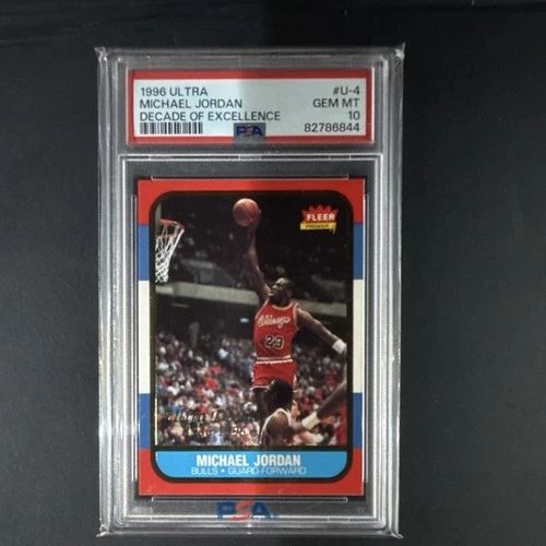 Fleer Ultra 1996-97 Decade 1986 Reprints Michael Jordan U-4 PSA 10 Chicago Bulls