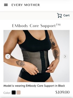 Every Mother EMBody Core Support Garment Size M