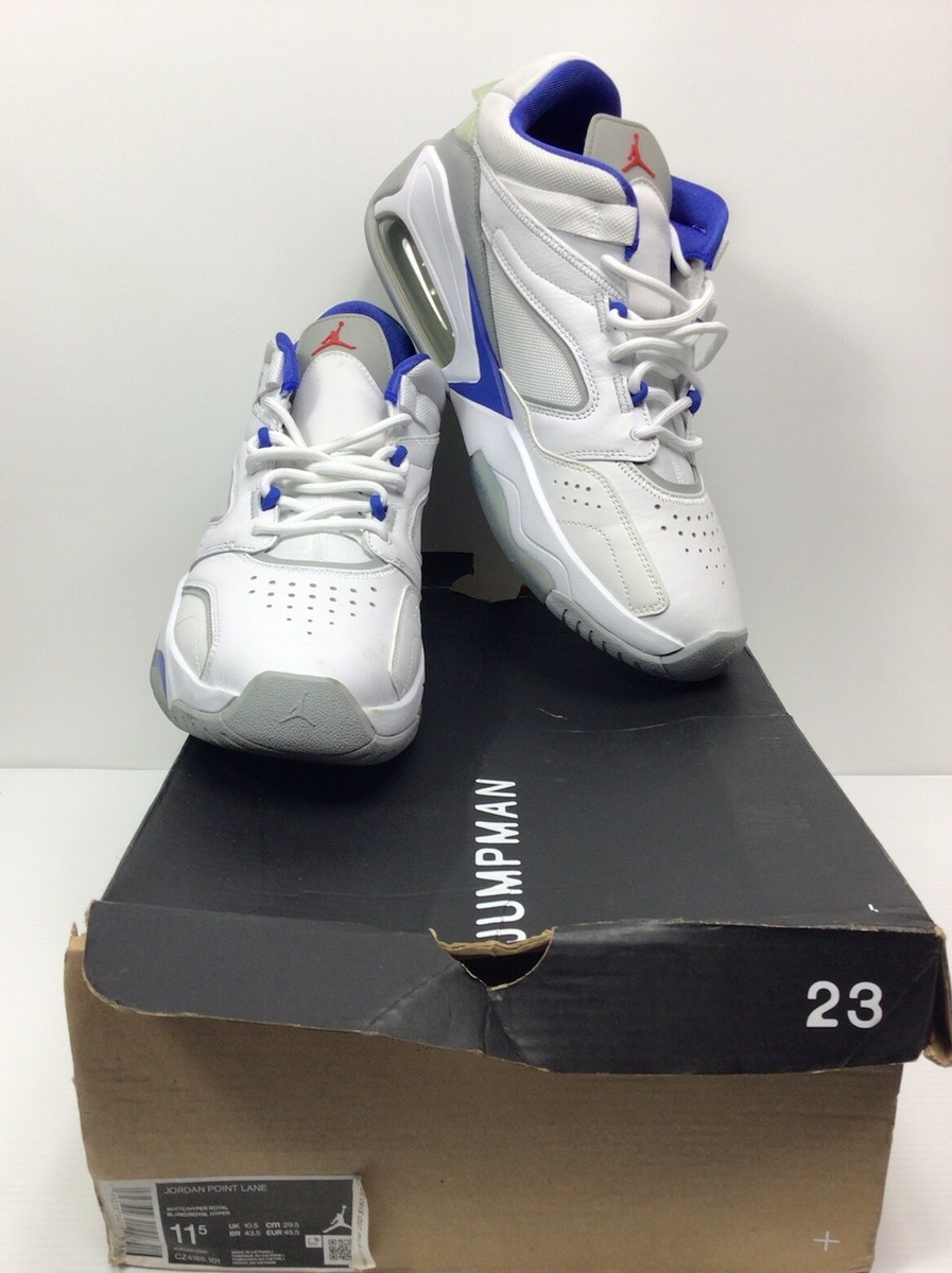 Nike Mens Size 11.5 Jordan Point Lane CZ4166-101 Blue/White Basketball Sneaker Nike Jordan Point Lane True Blue White Hyper Royal CZ4166  main image 4
