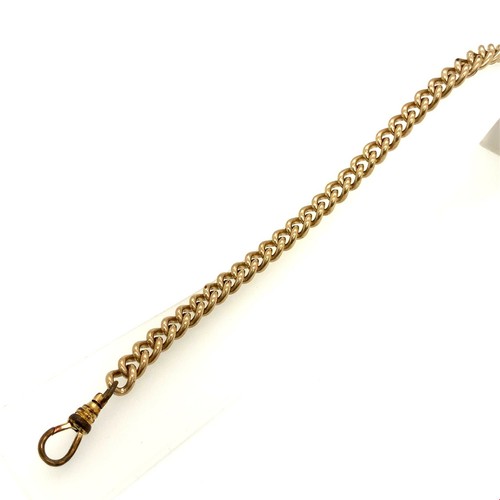 Antique Gold Filled Hallmarked W & S R Heavy Chain T bar Pocket Chain Fob Charm - Picture 3 of 7