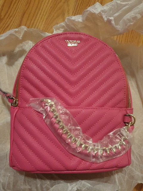 pink quilted backpack