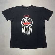 Vintage 80s Native American Indians Resistance SAIIC Single Stitch T Shirt XL