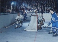 PHOTO PRINT NHL HOCKEY  BOBBY BAUN CHARLIE HODGE  OAKLAND SEAL VS TORONTO
