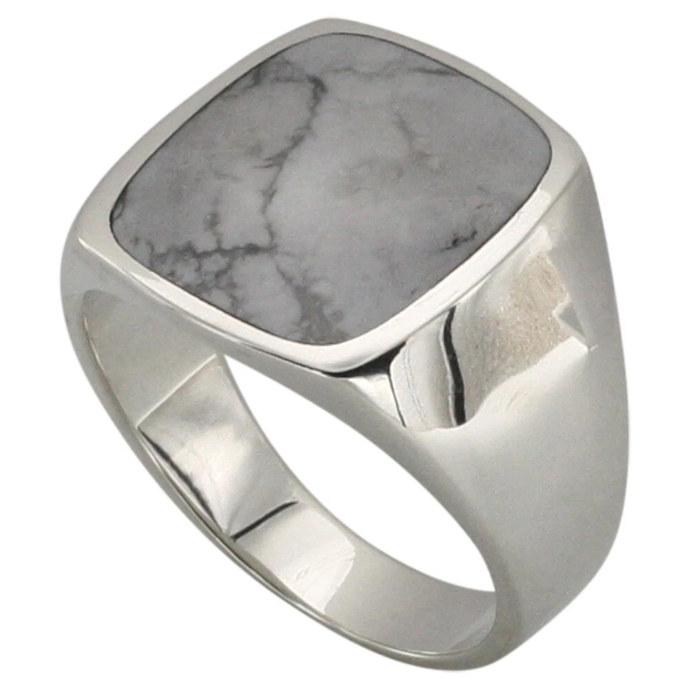 Anello Sigillo Donna In Acciaio Inox Argento Lucido – Fattura Italiana, Variante Misure N,P,R1/2,U,X1/2,Z+1