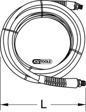 KS TOOLS PU-Druckluftschlauch, Ø 9x12mm (515.3345)