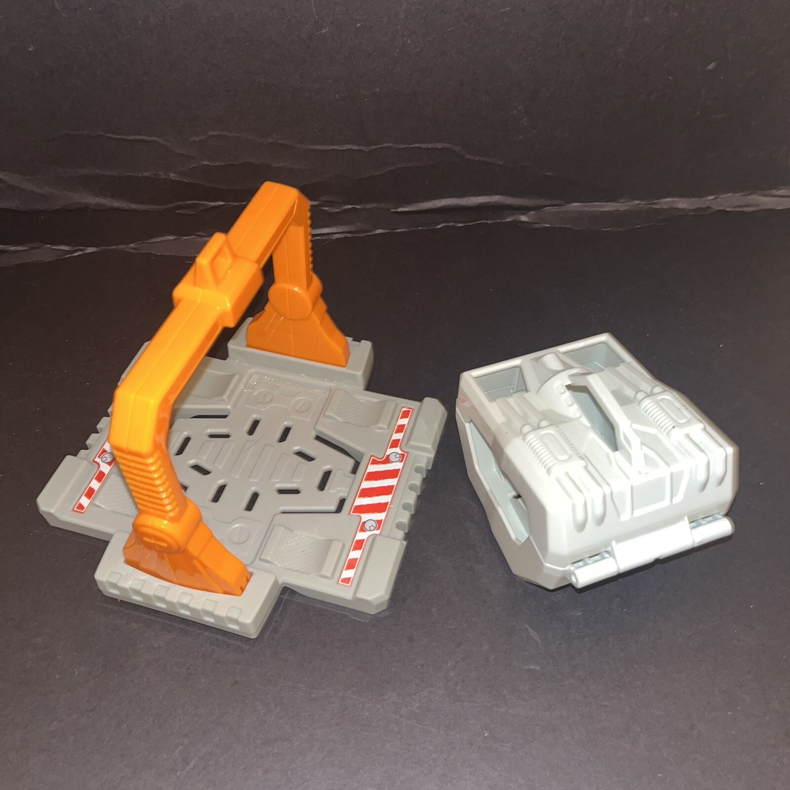 Jurassic Dinosaur Cage Toy with Grey Orange Base Incomplete Play Wear