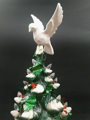 Ex Large Flying Sparkle Dove Topper for Ceramic Christmas Tree Lights Bulbs Star