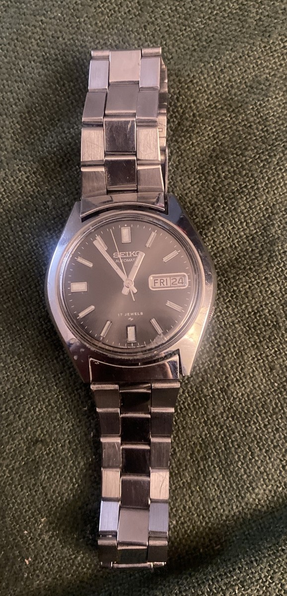Seiko Automatic 17 Jewels Men's Day Date 7009-8040 Vtg Watch