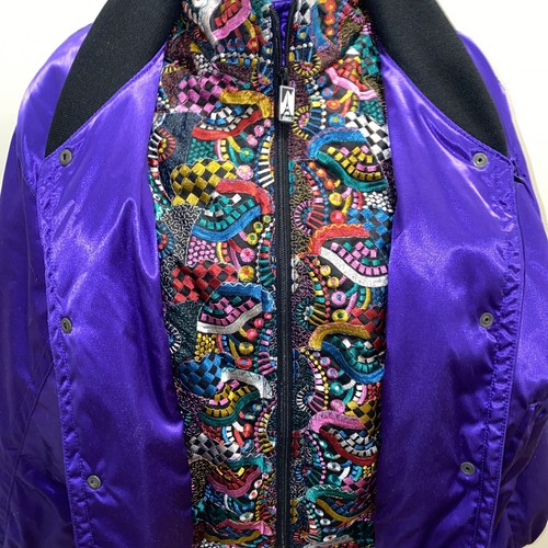 Vintage Skea Paris/Vail Purple 90s Ski Jacket Embroidered MINT Sz 10 Made in USA - Picture 9 of 10