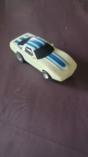 TYCO HO SLOT CAR CORVETTE GLOW IN THE DARK, BLUE STRIPES COOL 