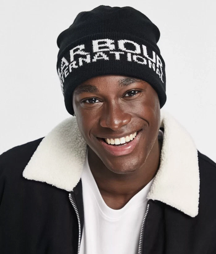 barbour international beanie hat