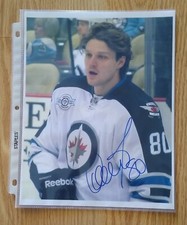 Nik Antropov Winnipeg  Jets Signed 8.5 X 11 Photo NHL Toronto Leafs Autographed