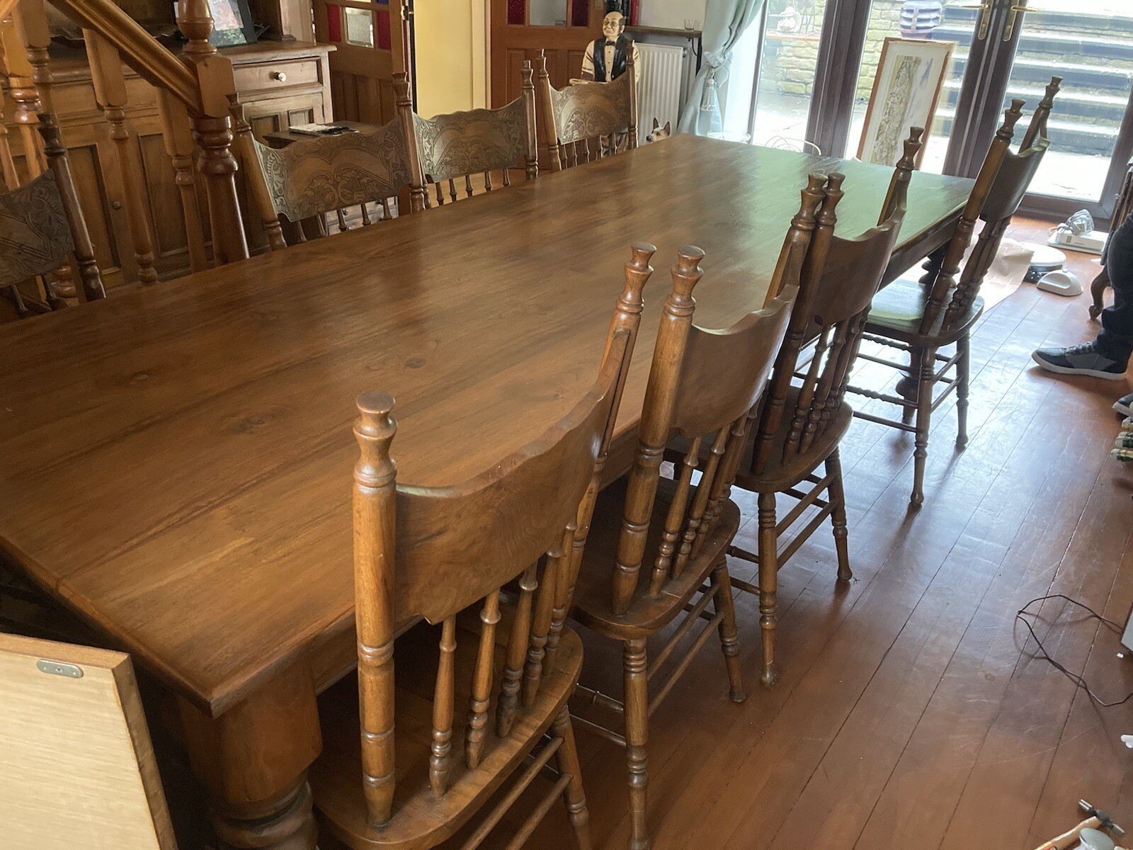 Farmhouse Oak Dining Table And Chairs eBay