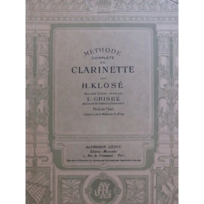 KLOSÉ H. Méthode Complète de Clarinette - Photo 1/4