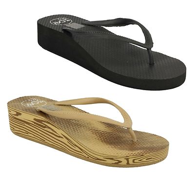small wedge flip flops