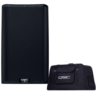 QSC K12.2 Active 12'' Powered 2000 Watt Loudspeaker Bundle with QSC K12 TOTE Bag