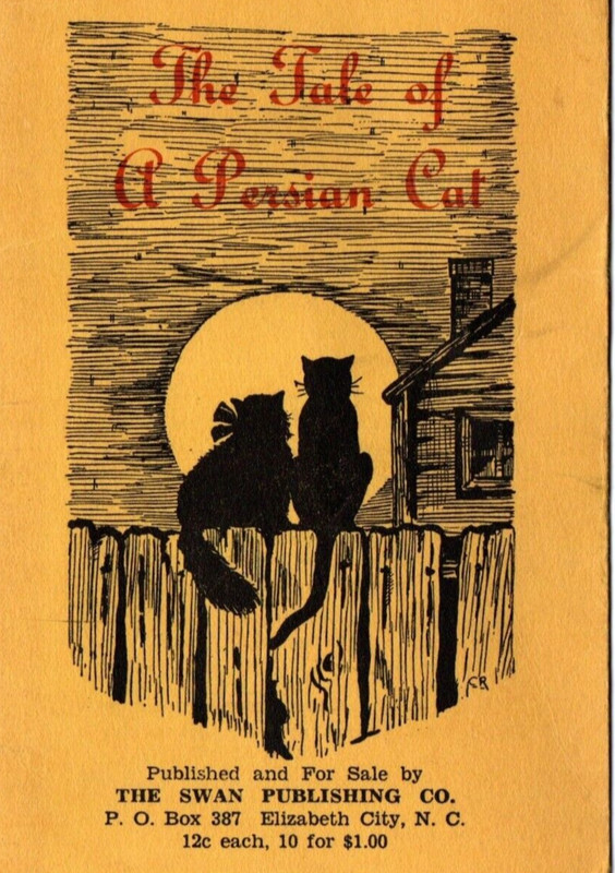 Rare 1930 The Tale of the Persian Cat Swan Publishing Co NC Risque Poem Bawdy