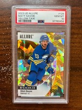 Matt Savoie RC, Yellow Taxi #128 - 2023 Upper Deck Allure - PSA 10 GEM MT