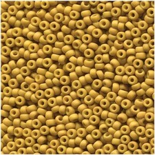 Miyuki Round Rocaille Seed Beads Size 11/0 24GM Matte Opaque Dark Mustard