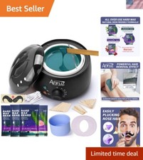 All-in-One Waxing Kit for Sensitive Skin: Wax Warmer, Beads  30 Applicator S...
