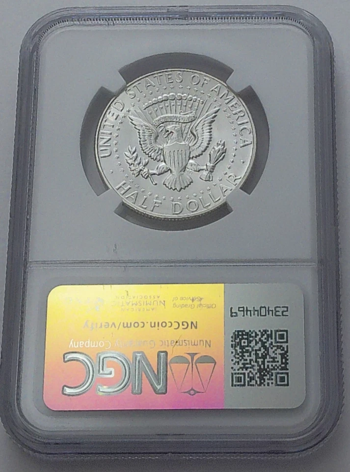 1966 SMS NGC MS69 Kennedy Half Dollar 50c Special Mint Set Uncirculated Pop 33 - Image 2 of 3