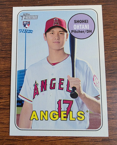 2018 Topps Heritage Shohei Ohtani #600 RC High Number Angels Rookie Card