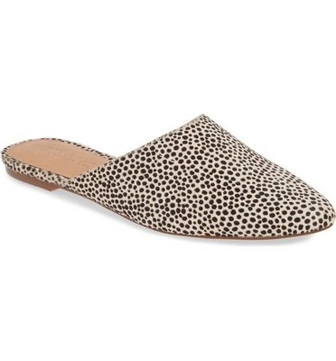 the frances loafer mule in spotted calf hair
