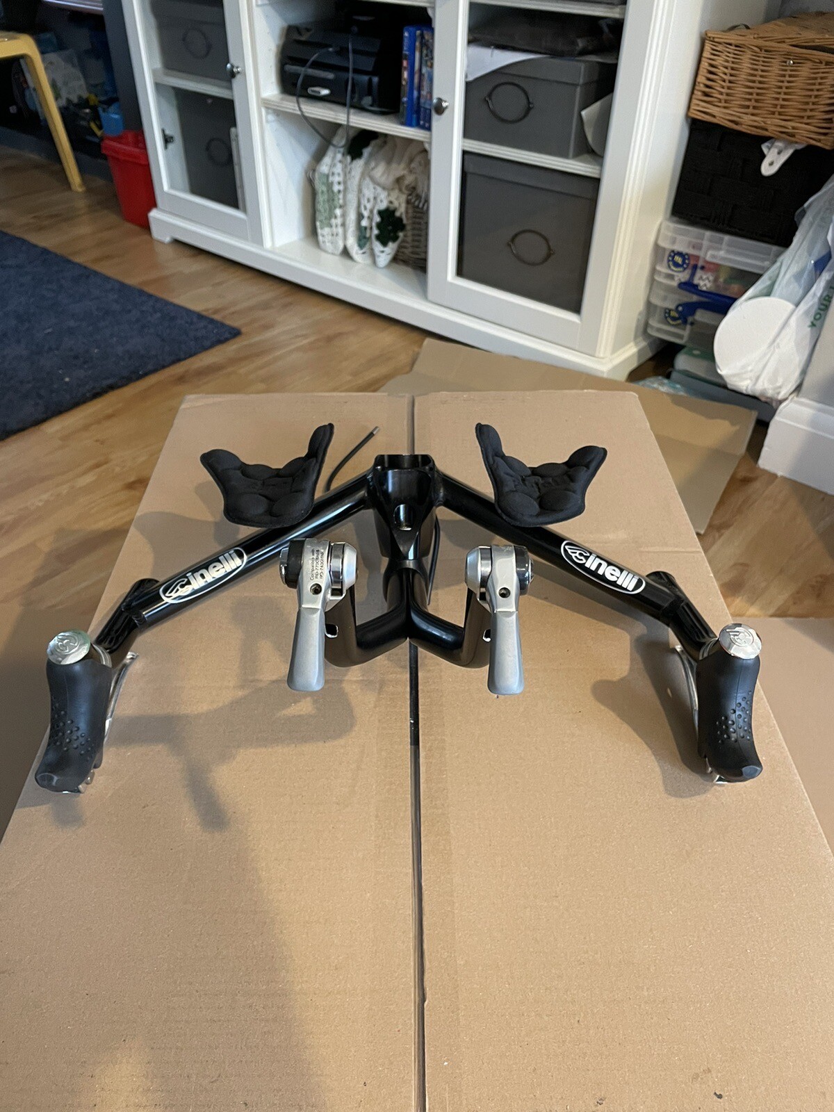 Cinelli Angel TimeTrial TT Handlebars With Shimano Brake Levers And