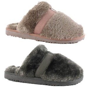 womens faux fur mule slippers