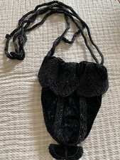 Turn of the Century Victorian Beaded Velvet Purse