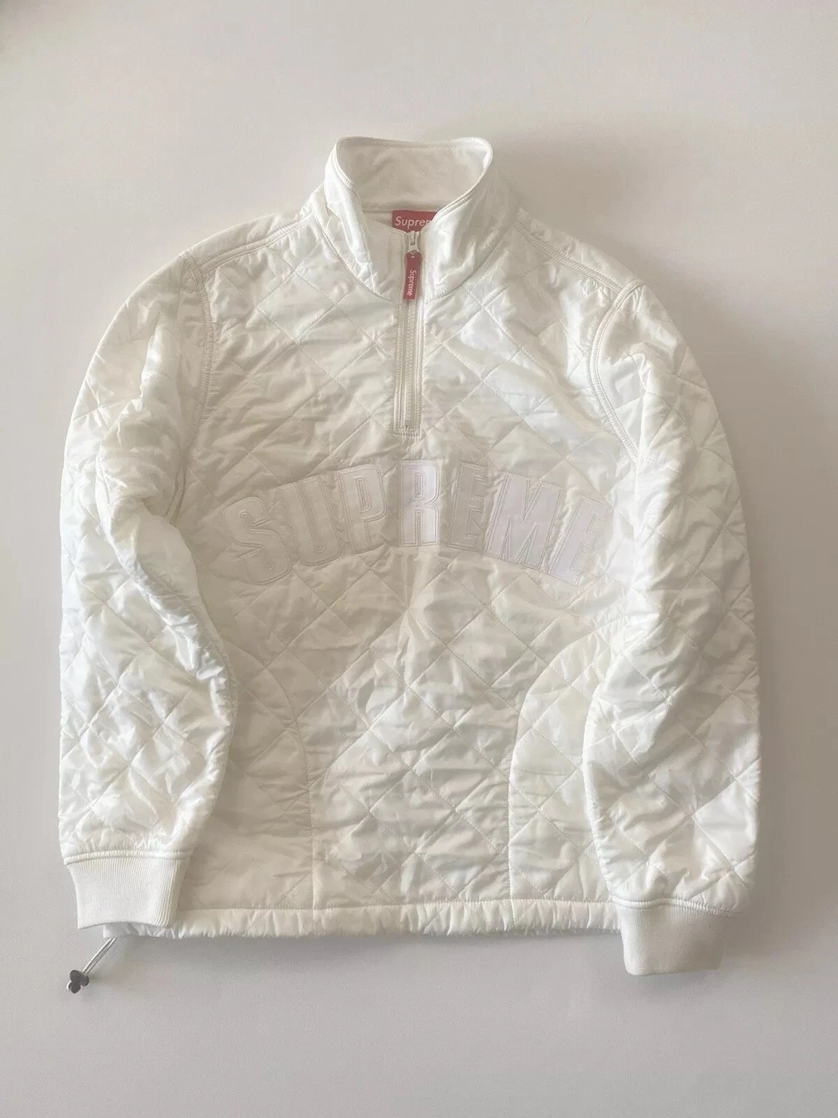 ??Veste matelassée demi fermeture éclair blanche suprême neuve sans étiquette taille Medium M ??