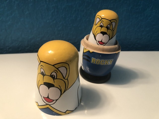 Rare Denver Nuggets Rocky Mascot wooden nesting dolls | eBay