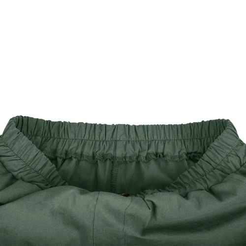 Womens Solid Color Pants Pocket Button Up Capris Loose Elastic Waist Shorts - Bild 45 von 63