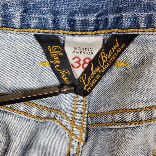 Lucky Brand Jeans Mens 38 182 Bootleg Regular Fit Bootcut Blue Denim Medium Wash - Picture 7 of 11