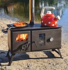 Outdoor-Küchenherd "Traudel" - Holzbackofen, Gartenkamin, Zeltofen, Pizza-Ofen