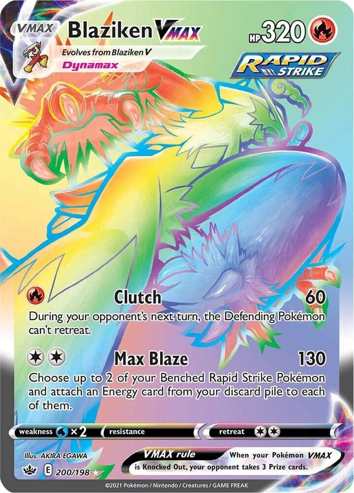 Pokemon Blaziken VMAX 200/198 Hyper Secret Rare