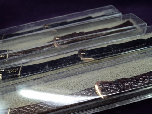 NOS~Seiko GENUINE BLACK BROWN Lizard Watch Band~Signed Buckle~FROM 8MM TO 18MM - Picture 11 of 11