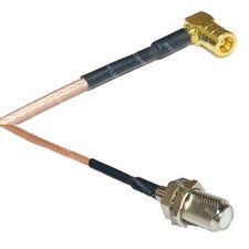RG316 SMB FEMALE ANGLE to F FEMALE Coax RF Cable USA-Ship
