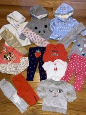 Carters Baby Girl 12 Month Winter Spring 16 Piece Lot Leggings Sweatshirts