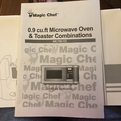 0.9cu ft Microwave Oven & Toaster Combinations MCT9E1st  MANUAL