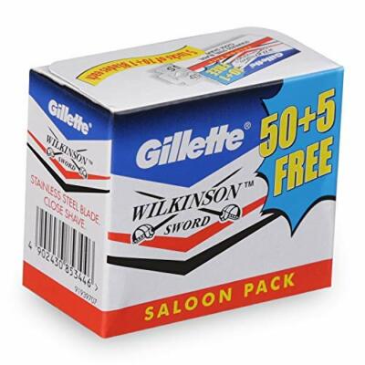 Gillette Wilkinson Sword Double Edge Safety Razor Blades 100 Pcs