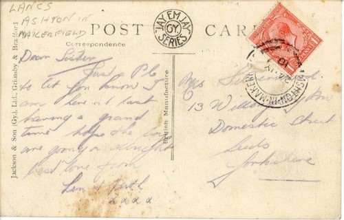 REAL PHOTO POSTCARD BRITISH EMMANUEL SCHOOLS, ASHTON-IN-MAKERFIELD, LANCASHIRE - Picture 2 of 2