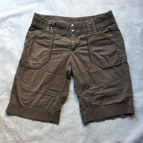 Athleta Bermuda Cotton Blend Shorts, Women's 10 (Brown) - Picture 2 of 7