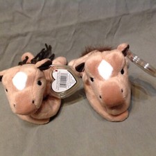Retired Ty Beanie Baby Lot of 2 Derby the Horse Two Variations