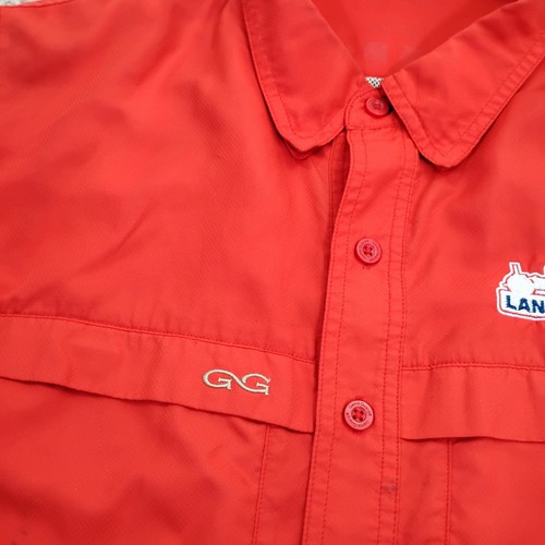 Game Guard Shirt Mens Large Red Outdoor Vented Hiking Fishing Polyester Beach A2 - Picture 4 of 18