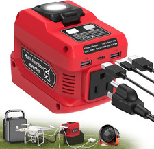 220W Power Inverter Compatible with Milwaukee 18V Battery, DC 18V to AC 110V Bat