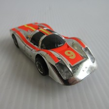 AS IS Rare Tyco Porsche 908 Long Nose Chrome/Orange/Yellow 9 SLOT CAR wd12-A17