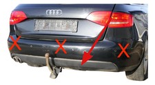 Audi A4 8K B8 Avant nur Spoiler für Stoßstange hinten Heckstoßstange Lippe AHK